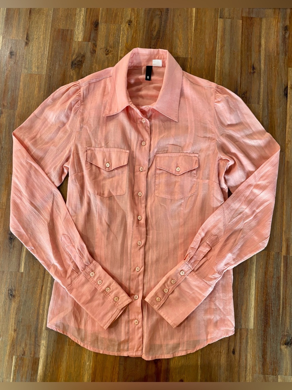 Women’s Peach Button-Up Shirt